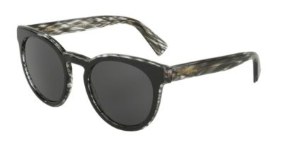 DOLCE & GABBANA DG4285 Top Black on Striped / Grey