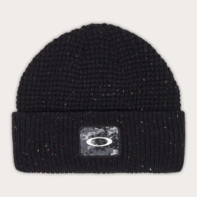Ellipse Patch Waffle Beanie